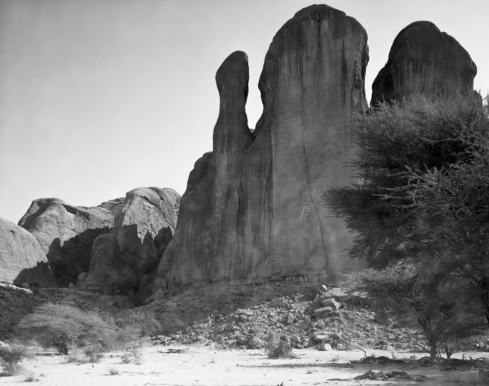 Landscape in the area settled by the Toubou in the Ennedi Mountains in Chad